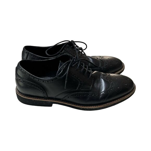 Asher Green Mens 10.5 Leather Perforated Wingtip Oxfords Lace Up Dress Shoes‎ main image 4